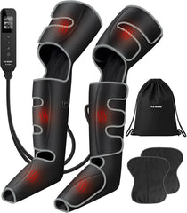 Masseur de jambes pour pieds, mollets, cuisses et chaleur 3 modes et 3 intensités pour soulager les tensions au quotidien et détendre les muscles des jambes
