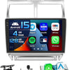 Autoradio 4+128G Android 15 pour Peugeot 307 307CC 307SW 2002-2013, 9'' In-Cell Bildschirm avec sans Fil Carplay et Android Auto Lien Miroir Radio FM/RDS GPS WiFi Bluetooth SWC Caméra de Recul
