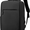 Sac à Dos pour Ordinateur Portable 16 Pouces, Port USB et Sangle pour Valise, Unisexe Étudiant Voyage, Sac Quotidien Enseignant Antivol en Noir