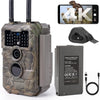 GardePro E6 2.0 Pro 4K Camera de Chasse WiFi, Batterie de 7800 mAh, Portée WiFi de 50 mètres, 64MP Caméra de Chasse Connectée Telephone, Camera Vision Nocturne Animaux Exterieur