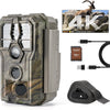 GardePro E5 2.0 Pro 4K Camera de Chasse, Carte SD de 64 Go, 64MP Caméra de Chasse, Camera Vision Nocturne Animaux Exterieur, Piege Photographique, Camera Detecteur de Mouvement