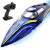 Jouet Bateau Télécommandé Rapide pour Enfants et Adultes, Vitesse supérieure à 20+ mph, avec 2 Batteries de 1200 mAh, Bateau étanche Auto-redressable pour Lacs et piscines