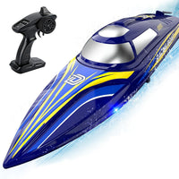 Jouet Bateau Télécommandé Rapide pour Enfants et Adultes, Vitesse supérieure à 20+ mph, avec 2 Batteries de 1200 mAh, Bateau étanche Auto-redressable pour Lacs et piscines