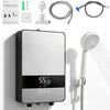 Mini chauffe-eau instantané 6000 W 230 V sous table, contrôle électronique de la température 30-55 °C, écran tactile LED, 8 protections de sécurité, compact pour cuisine, douche, salle de bain