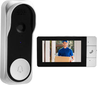 Sonnette sans Fil avec Caméra, Visiophone Vidéo Extérieur, sonnette vidéo étanche IP65 1080p avec Écran 4.3