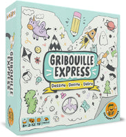 Jeux de société Gribouille Express – Dessine, Devine, Délire – 2-12 joueurs dès 8 ans