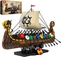 Ensemble de construction modèle pirate viking, kit voiles et boucliers 66101, cadeau hommes adultes garçons, décoration bureau viking