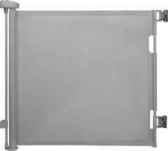 Barrière de Sécurité Enfant – Rétractable/Extensible 0-140 cm, Hauteur 86 cm – pour Enfants et Chiens, Escaliers, Portes et Couloirs – Utilisation Intérieur et Extérieur - Gris