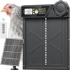Grande Porte Automatique Poulailler Solaire, Porte Automatique Poulailler en Aluminium avec Minuterie, Télécommande, Fonction Anti-pincement, Écran LCD Étanche