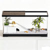 Aquarium 24" x 10" x 11", Terrarium pour Reptiles de 11 gallons avec Zone ensoleillée et Drainage au Sol, Habitat pour Jeunes Tortues, écrevisses, crabes, Amphibiens