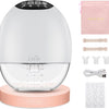 Tire Lait Electrique Main Libre, 4 Modes & 9 Niveaux, 380mmHg Aspiration Puissante, Tire Lait Portable avec Affichage LED, Sans BPA, avec Bride de 17/19/21/24 mm