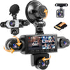 Dashcam 360° 5 Canaux 1080P Carte SD 64 Go Avant Arrière Intérieur. G-Sensor. Vision Nocturne. Grand Angle. Enregistrement en Boucle
