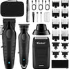 Tondeuse à cheveux professionnelle pour homme, tondeuse à cheveux sans fil et rasoir en aluminium, tondeuse de barbier avec grande batterie de 2500 mAh, type R réglable, base de charge