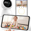 Écran Tactile 6.5" & Écran partagé, WiFi Babyphone Caméra, App, 360° Zoom à deux doigts & Zoom 5X, 4MP, HDR Vision Nocturne, Audio bidirectionnel, Détection des pleurs & température