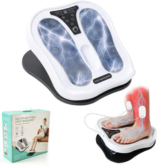 Stimulateur Circulatoire Électrique, Appareil de Massage Électrique avec EMS et TENS, avec 15 Modes & 50 Intensités et 2 Électrodes pour Soulager la Douleur et Favoriser la Circulation