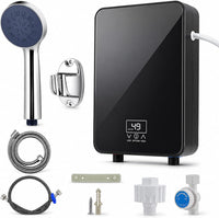Mini Chauffe Eau Instantané 6000W, Chauffe Eau Électronique avec Écran LED Ballon Sous Évier Compact 230V, Mini Chauffe Eau Électrique Instantané IPX4, pour Cuisine Salle de Bain et Douche