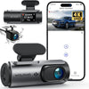 Dashcam 4K Voiture Avant Arrière, Wi-FI Caméra Voiture, Grand Angle 170° G-Capteur, Caméra Embarquée Voiture avec Mode Stationnement 24H, Vision Nocturne, Enregistrement en Boucle