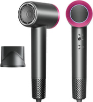 Sèche-Cheveux Ionique 1350W Moteur Sans Balais Haute Vitesse 110 000 tr/min, 2 Vitesses et 4 Températures, Seche Cheveux Professionale avec Embout Magnétique, 50dB pour Voyage et Maison