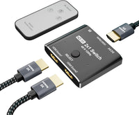 HDMI 2.1 8K interrupteur directionnel 2 in 1 out avec télécommande 8K@60Hz 4K@120Hz Convertisseur haute vitesse 48gbps