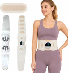 Ceinture EMS Chauffante sans Fil, Stimulateur Musculaire pour Taille et Abdomen, 3 Niveaux de Chaleur, 6 Modes EMS, Relaxation du Dos, Bras et Jambes, Ceinture Ajustable