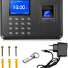Pointeuse Horaire Personnel pour Petites Entreprises avec Clé USB Pointeuse Biométrique à Empreinte Digitale et Mot de Passe Jusquà 1000 Utilisateurs et 12 Langues, Sans WiFi, 0 Frais Mensuel