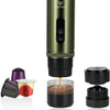 Machine à expresso portable 12V: cafetière de voyage avec chauffe rapide et batterie de 15000 mAh – Jusqu’à 8 tasses pour le camping, les voyages et la conduite en voiture GRIS