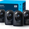 Lot de x4 Caméra Surveillance WiFi Intérieure 2K 3MP 2.4/5GHz, Vision Nocturne Infrarouge, SD/Cloud, 360° PTZ, Audio Bidirectionnel, Détection de Mouvement, Alarme
