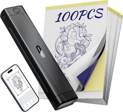 Thermocopieur Tatouage, Imprimante Stencil Tatouage, Machine Transfert de Tatouage pour Artistes de Tatouage et débutants, Imprimante de Tatouage avec 100 Feuilles de Papier