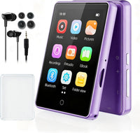 Lecteur MP3 32Go Bluetooth 5.3 avec Haut-Parleur, écran Tactile 2,8 Pouces | pour Enfants,qualité sonore HiFi, Radio FM, enregistreur Vocal, Prend en Charge Les Cartes TF jusqu'à 128 Go VIOLET
