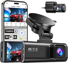 Caméra de tableau de bord de voiture avant et arrière 4K/2,5K avec STARVIS 2, écran IPS 3,18