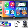 Autoradio Android 4G+64GB pour VW Seat Altea Toledo Leon Skoda Fabia Passat Radio CarPlay Android Auto sans Fil, 9 Pouces Écran Tactile Radio 2 DIN GPS, WiFi, DSP FM/RDS Bluetooth+ Caméra