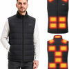 Gilet Chauffant Homme Taille L avec 15 Zones de Chauffage, 3 Niveaux de Température Réglables, Veste Chauffante Électrique pour Ski, Randonnée, Moto, Camping, Hiver (Sans Batterie)