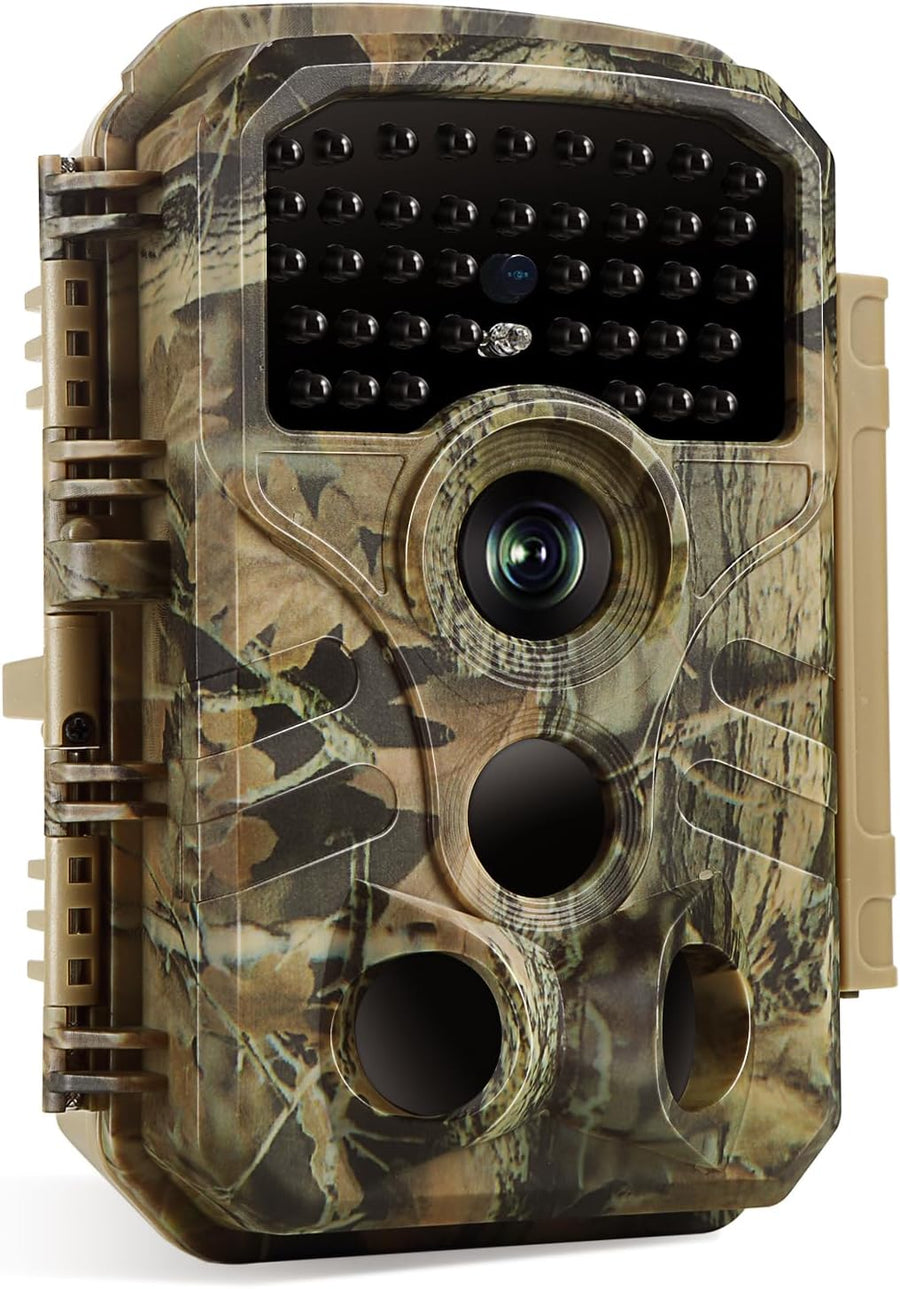 BlazeVideo T306 Caméra de chasse 64MP 4K - Temps de déclenchement de 0,1s PIR 120° Vision Nocturne IP66 étanche - Piège photo avec time-lapse & enregistrement en boucle pour chasse, observation