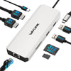 Station d'accueil double moniteur, double station d'accueil USB-C 4K @ 60Hz avec PD Pass-Through 125 W, Ethernet 2,5 G, 2 × USB-A 10 Gbps, lecteur de carte SD/Micro SD 312 Mo/s