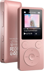 Lecteur MP3 32Go Bluetooth 5.3 - Baladeur Portable 37g avec Boutons Physiques, Haut-Parleur, Radio FM, Enregistreur Vocal, Extension 128 Go Max, Idéal pour Sport, Voyage, Enfants (Écouteurs Inclus)