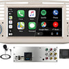 Autoradio pour Fiat 500 2013-2020,Linux,démarrage 2s,Écran Fiat 500 Compatible avec Le contrôle au Volant,CarPlay/Android Auto sans Fil,Radio RDS,DSP,4x45W,Bluetooth,Canbus,USB,1-DIN,Plug&Play-Beige