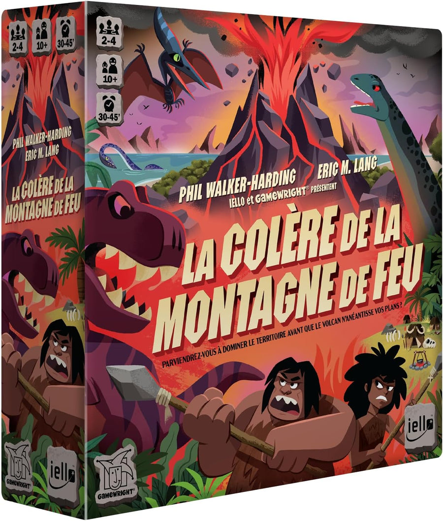 La Colère de la Montagne de Feu – Version Française – Jeu de Stratégie, Dés & Majorité avec Dinosaures et Plateau Modulable, 2 à 4 Joueurs, 30 à 45 Min, Dès 10 Ans
