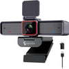 Webcam 4K avec 1/1.5" Sensor, 1080P@60FPS USB Web Camera pour PC | Autofocus PDAF, Cache vie privée, USB3.0 & 2 micros, Idéale pour les réunions vidéo, le Streaming