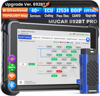 Scanner cartographie topologique, outil diagnostic IA 892BT PRO, 3 000 tests 40 services, codage ECU, authentification automatique FCA SGW, CANFD/DOIP, mises à jour gratuites à vie