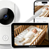 Babyphone avec caméra et application, moniteur vidéo de 5,0 pouces sans Wi-Fi, vision nocturne, audio bidirectionnel, VOX
