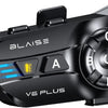 BLAISE V6 Plus Intercom Moto Bluetooth, Système de Communication Casque, 2 Voies pour 2 Motards & Jusqu’à 6 Appairés, Portée 1000 m, Bluetooth 5.3, Réduction de Bruit, Partage de Musique,Unique Pack