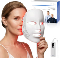 Masque LED Visage à Lumière Rouge et Infrarouge 4 Longueurs d’Onde, 3 Modes, Séances de 10 Min, Protections Oculaires, Ajustement Réglable et 480 LED pour le Soin du Visage