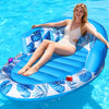 Matelas Gonflable Piscine Adultes, 160 x 100 cm Bouée Gonflable Piscine avec Dossier, Matelas Piscine Gonflable avec Porte-Boisson et Porte-Téléphone, Piscine de Bronzage pour Plage et Jardin