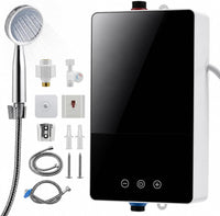 Chauffe-eau instantané 230V 5500W, pour douche et cuisine, avec kit douche complet, affichage LED et régulation électronique, Pour douche, cuisine et salle de bain
