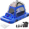 Matelas gonflable pour enfants, motif tente de voiture de course, à partir de 3 ans, BLEU