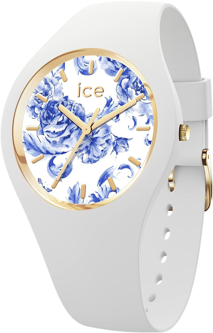 Ice-Watch - ICE blue White porcelain - Montre blanche pour femme avec bracelet en silicone