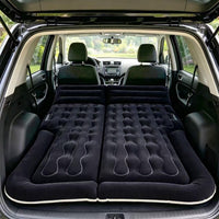Matelas gonflable de voiture pour SUV et berline, lit de siège arrière gonflable à 4 zones avec 4 valves, matelas de camping de voiture avec masque pour les yeux, bouchons d'oreille