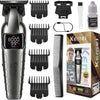 Tondeuse à Cheveux Professionnelle Homme Tondeuse à Barbe Lame DLC Douce, Sans Fil & Écran LED, Moteur 8000tr/min, 4 Sabots