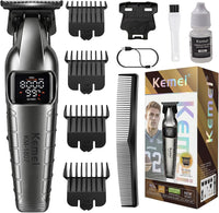 Tondeuse à Cheveux Professionnelle Homme Tondeuse à Barbe Lame DLC Douce, Sans Fil & Écran LED, Moteur 8000tr/min, 4 Sabots