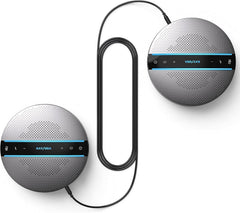 Bluetooth Conference Speakerphone SP300KIT 2pk Bundle, jusqu'à 16 participants, 18H d'appel, 360° Voice Pick-up 2x6 AI Echo & Noise Cancelling Microphones